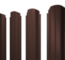Евро штакетник П-образный, 100мм, 0.4мм, полиэстер односторонний RAL 8017 Шоколад, ф