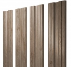 Евро штакетник Twin, 100мм, 0.45мм, Print Elite односторонний, White Wood, п