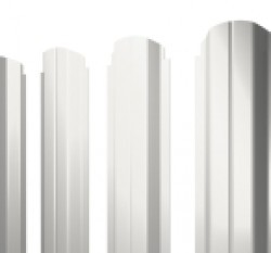 Евро штакетник П-образный, 100мм, 0.45мм, полиэстер односторонний RAL 9003 Сигнально-белый, ф