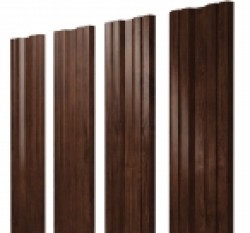 Евро штакетник Twin, 100мм, 0.45мм, Print Elite односторонний, Cherry Wood, п