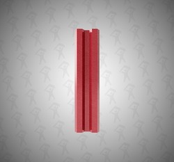 Евро штакетник М-образный, Mini, 75мм, стальной бархат односторонний RAL 3005 Бархатное вино