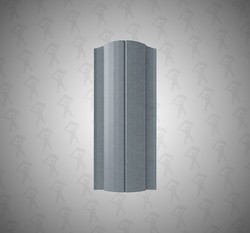 Евро штакетник Полукруглый, Premium, 131мм, стальной бархат двухсторонний RAL 7024 Бархатный графит, ф