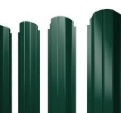 Евро штакетник П-образный, 100мм, 0.45мм, полиэстер двухсторонний RAL 6005 Зеленый мох, ф