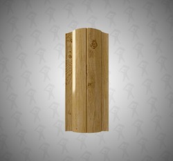 Евро штакетник Полукруглый, Premium, 131мм, принтек односторонний Светлое дерево, ф