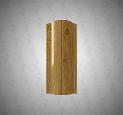 Евро штакетник Полукруглый, Premium, 131мм, принтек односторонний 3D Светлое дерево, ф