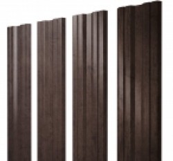 Евро штакетник Twin, 100мм, 0.45мм, Print Elite двухсторонний, Antique Wood, п