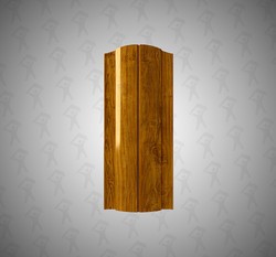 Евро штакетник Полукруглый, Premium, 131мм, принтек односторонний 3D Орех, ф