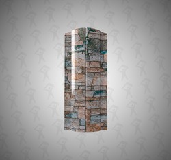 Евро штакетник Полукруглый, Premium, 131мм, принтек односторонний Дикий камень, ф