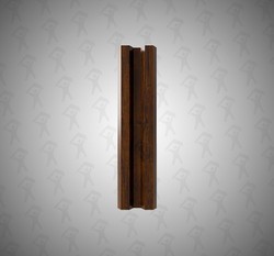 Евро штакетник М-образный, Mini, 75мм, принтек односторонний Темное дерево