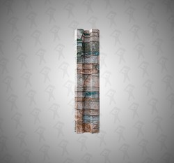 Евро штакетник М-образный, Mini, 75мм, принтек односторонний Дикий камень