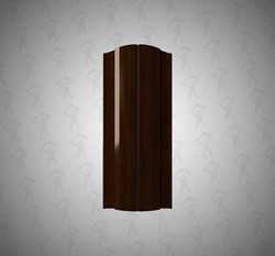 Евро штакетник Полукруглый, Premium, 131мм, принтек двухсторонний Античный дуб, ф