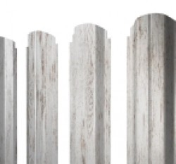 Евро штакетник П-образный, 100мм, 0.45мм, Print Elite односторонний, Snow Wood, ф