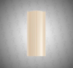 Евро штакетник Полукруглый, Premium, 131мм, полиэстер односторонний RAL 1014 Темная слоновая кость, п