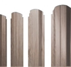 Евро штакетник П-образный, 100мм, 0.45мм, Print Elite односторонний, White Wood, ф