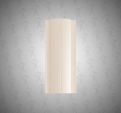 Евро штакетник Полукруглый, Premium, 131мм, полиэстер односторонний RAL 1015 Светлая слновая кость, п