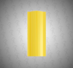 Евро штакетник Полукруглый, Premium, 131мм, полиэстер односторонний RAL 1018 Желтый, п