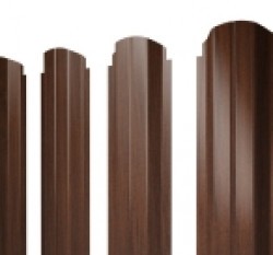 Евро штакетник П-образный, 100мм, 0.45мм, Print Elite односторонний, Choco Wood, ф