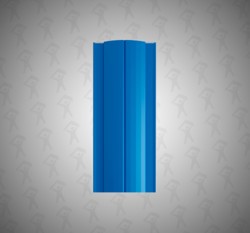 Евро штакетник Полукруглый, Premium, 131мм, полиэстер односторонний RAL 5002 Ультрамарин, п