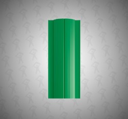 Евро штакетник Полукруглый, Premium, 131мм, полиэстер односторонний RAL 6002 Зеленая листва, п