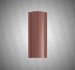 Евро штакетник Полукруглый, Premium, 131мм, полиэстер односторонний RAL 8017 Шоколадно-коричневый, п