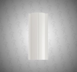 Евро штакетник Полукруглый, Premium, 131мм, полиэстер односторонний RAL 9002 Серо-белый, п