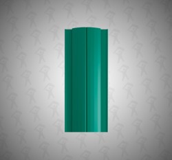 Евро штакетник Полукруглый, Premium, 131мм, полиэстер двухсторонний RAL 6005 Зеленый мох, п