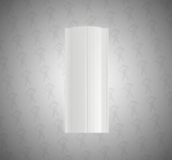 Евро штакетник Полукруглый, Premium, 131мм, полиэстер двухсторонний RAL 9003 Белый, п