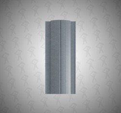 Евро штакетник Полукруглый, Premium, 131мм, стальной бархат двухсторонний RAL 7024 Бархатный графит, п