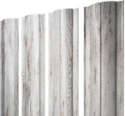 Евро штакетник Круглый, 128мм, 0.45мм, Print Elite односторонний, Snow Wood, п