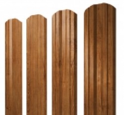 Евро штакетник Twin, 100мм, 0.45мм, Print Elite односторонний, Golden Wood, ф