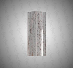 Евро штакетник Полукруглый, Premium, 131мм, принтек односторонний Белая береза, п