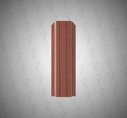 Евро штакетник П-образный, Persona, 100мм, стальной бархат двухсторонний RAL 8017 Бархатный шоколад