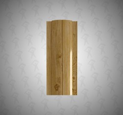 Евро штакетник Полукруглый, Premium, 131мм, принтек односторонний Светлое дерево, п