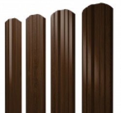 Евро штакетник Twin, 100мм, 0.45мм, Print Elite односторонний, Choco Wood, ф