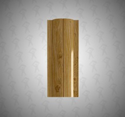 Евро штакетник Полукруглый, Premium, 131мм, принтек односторонний 3D Светлое дерево, п