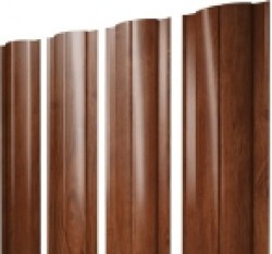 Евро штакетник Круглый, 128мм, 0.45мм, Print Elite односторонний, Rowan, п