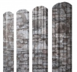 Евро штакетник Twin, 100мм, 0.45мм, Print Elite односторонний, Fine Stone, ф
