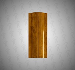 Евро штакетник Полукруглый, Premium, 131мм, принтек односторонний 3D Орех, п