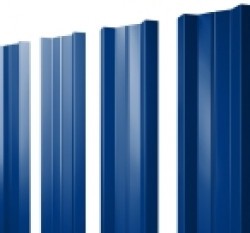 Евро штакетник М-образный, 100мм, 0.45мм, полиэстер односторонний RAL 5002 Ультрамариново-синий, п