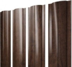 Евро штакетник Круглый, 128мм, 0.45мм, Print Elite односторонний, Antique Wood, п