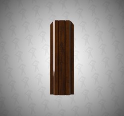 Евро штакетник П-образный, Persona, 100мм, односторонний принтек Темное дерево
