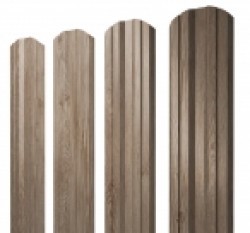 Евро штакетник Twin, 100мм, 0.45мм, Print Elite двухсторонний, White Wood, ф