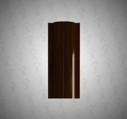 Евро штакетник Полукруглый, Premium, 131мм, принтек двухсторонний Античный дуб, п