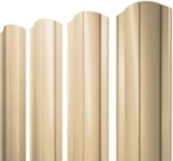 Евро штакетник Круглый, 128мм, 0.45мм, полиэстер односторонний RAL 1014 Слоновая кость, ф