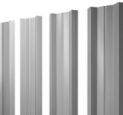 Евро штакетник М-образный, 100мм, 0.45мм, полиэстер односторонний RAL 7004 Сигнально-серый, п