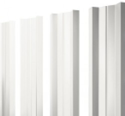 Евро штакетник М-образный, 100мм, 0.45мм, полиэстер односторонний RAL 9003 Сигнально-белый, п